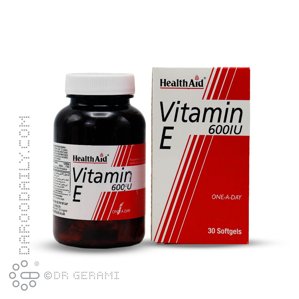 کپسول 600IU ویتامین E هلث اید 30 عددی