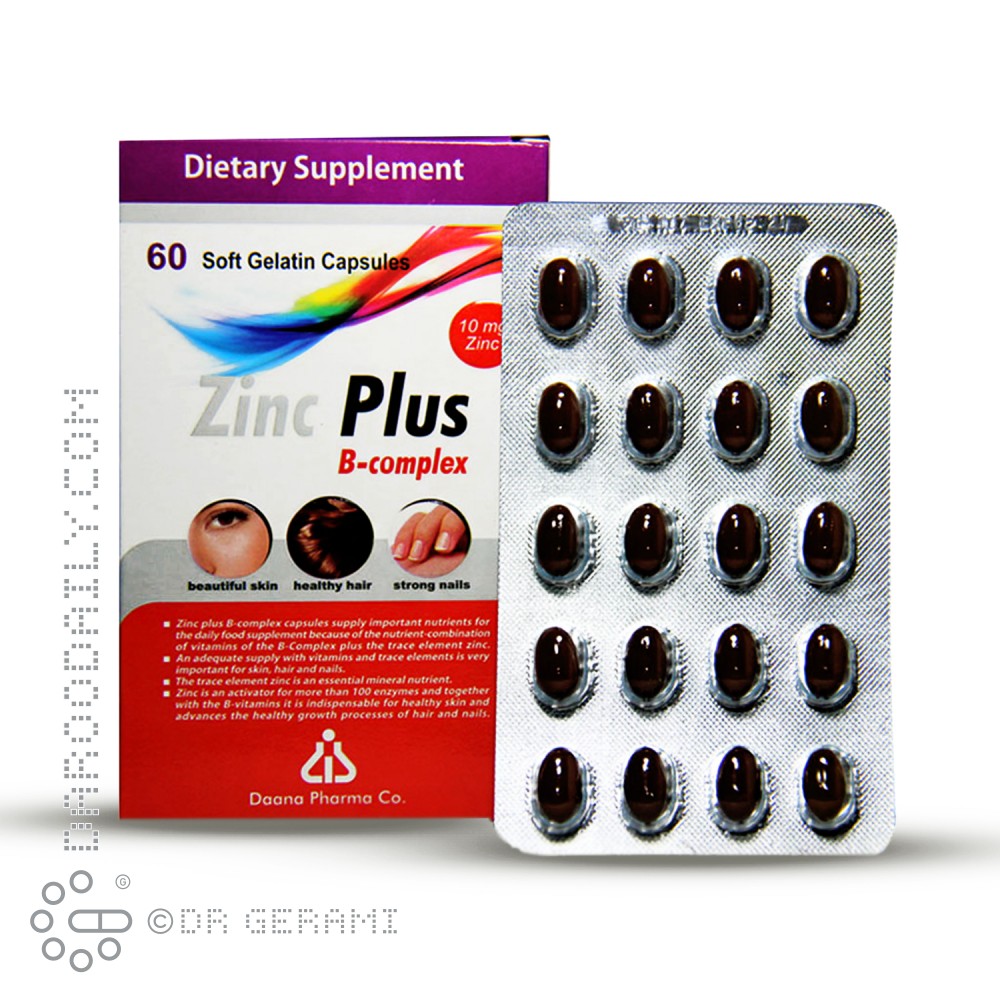 کپسول زینک پلاس ب کمپلکس 10 میلی گرمی دانا 60 عددی
