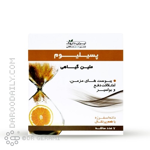 پودر ساشه پسیلیوم پرتقالی ایران داروک 7 عددی
