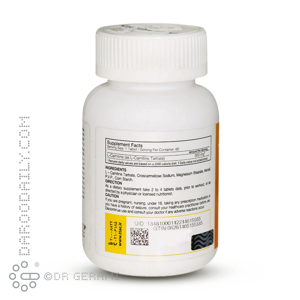 قرص ال کارنیتین 500 میلی گرمی کارن 60 عددی