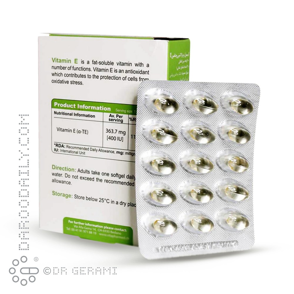 کپسول ژلاتینی 400IU ویتامین E ویواتیون 30 عددی