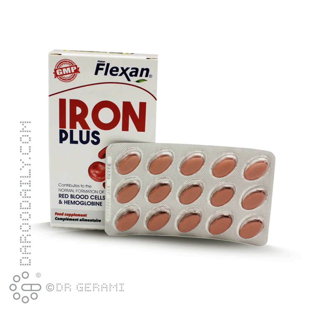 قرص آیرون پلاس فلکسان فیشر 60 عددی