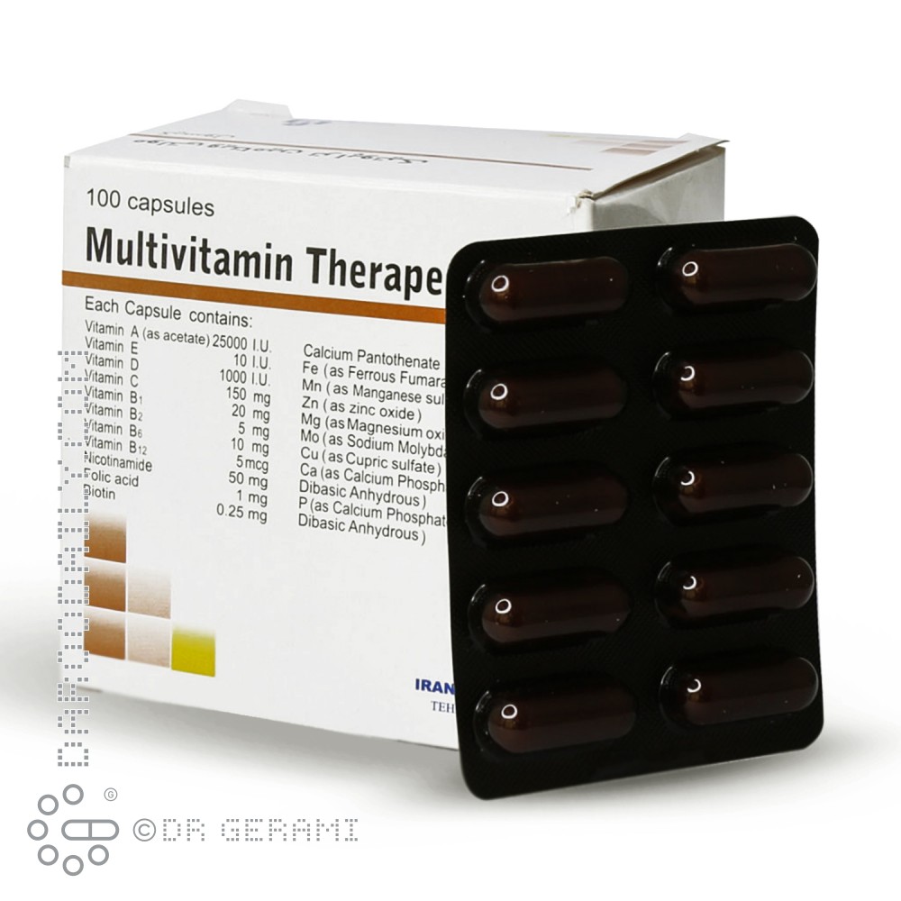 کپسول مولتی ویتامین تراپوتیک ایران دارو 100 عددی