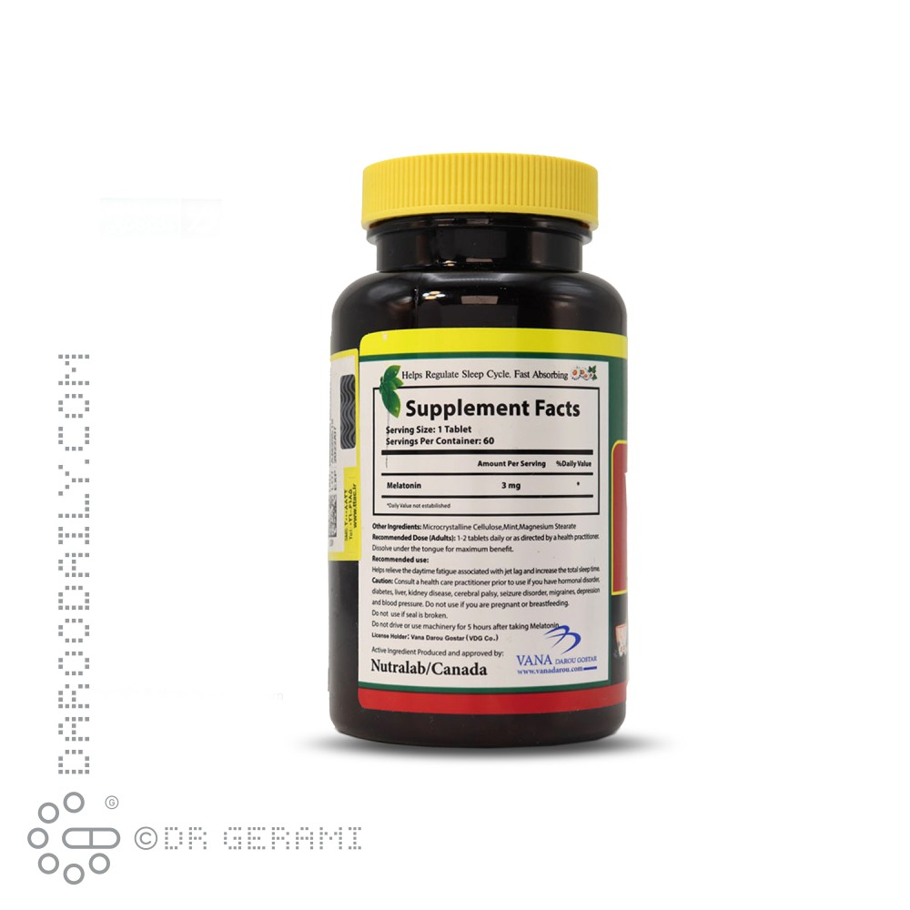 قرص زیر زبانی واناتونین ملاتونین 3 میلی گرمی نورم لایف 60 عددی