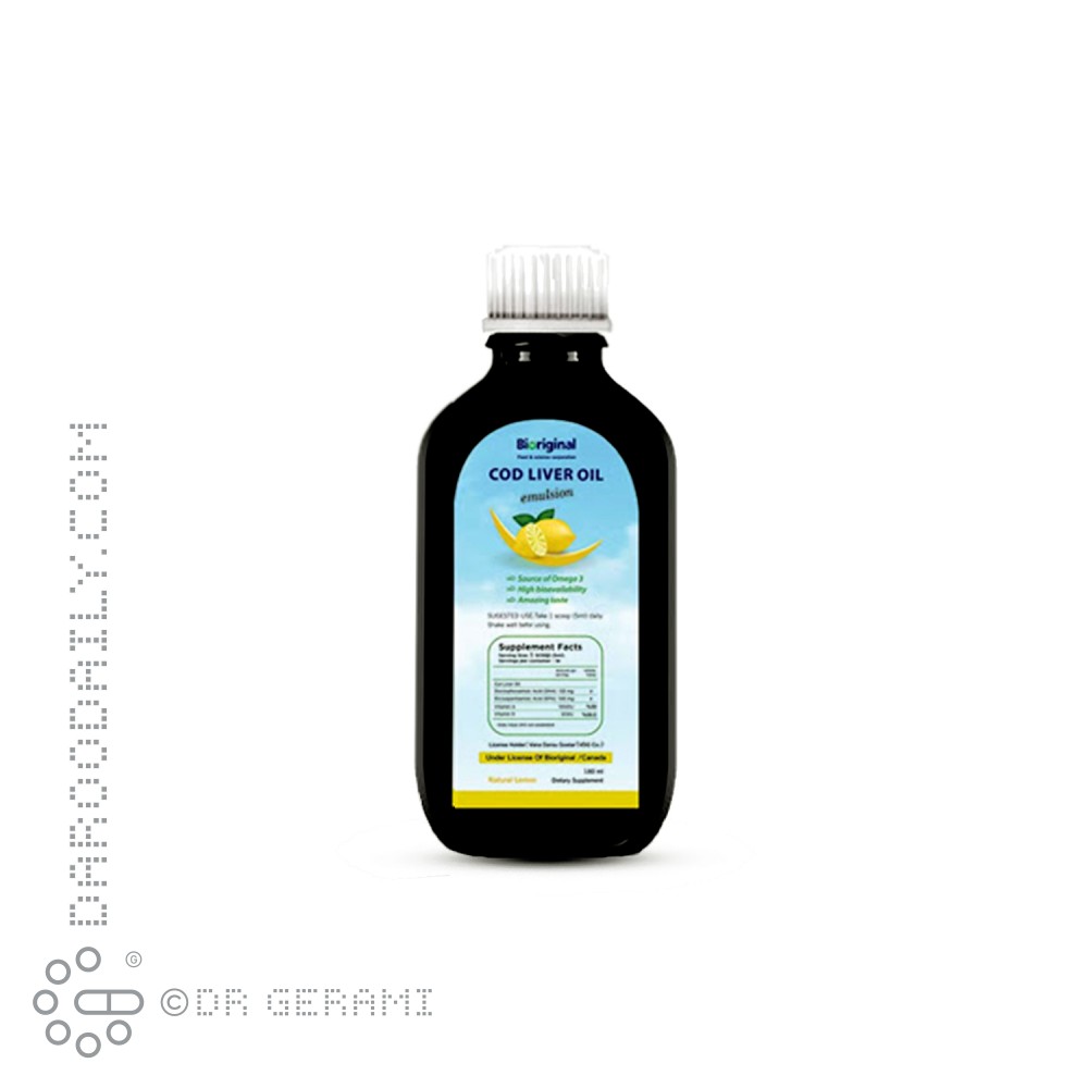 شربت روغن کبد ماهی امولسیونه بایوارجینال 180 میلی لیتری