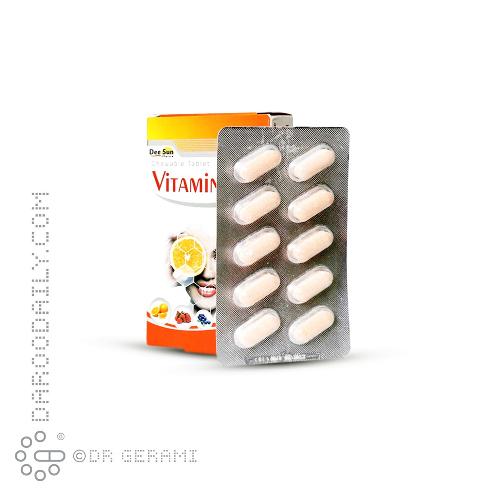 قرص جویدنی 500 میلی گرمی ویتامین C دی سان فارما 30 عددی