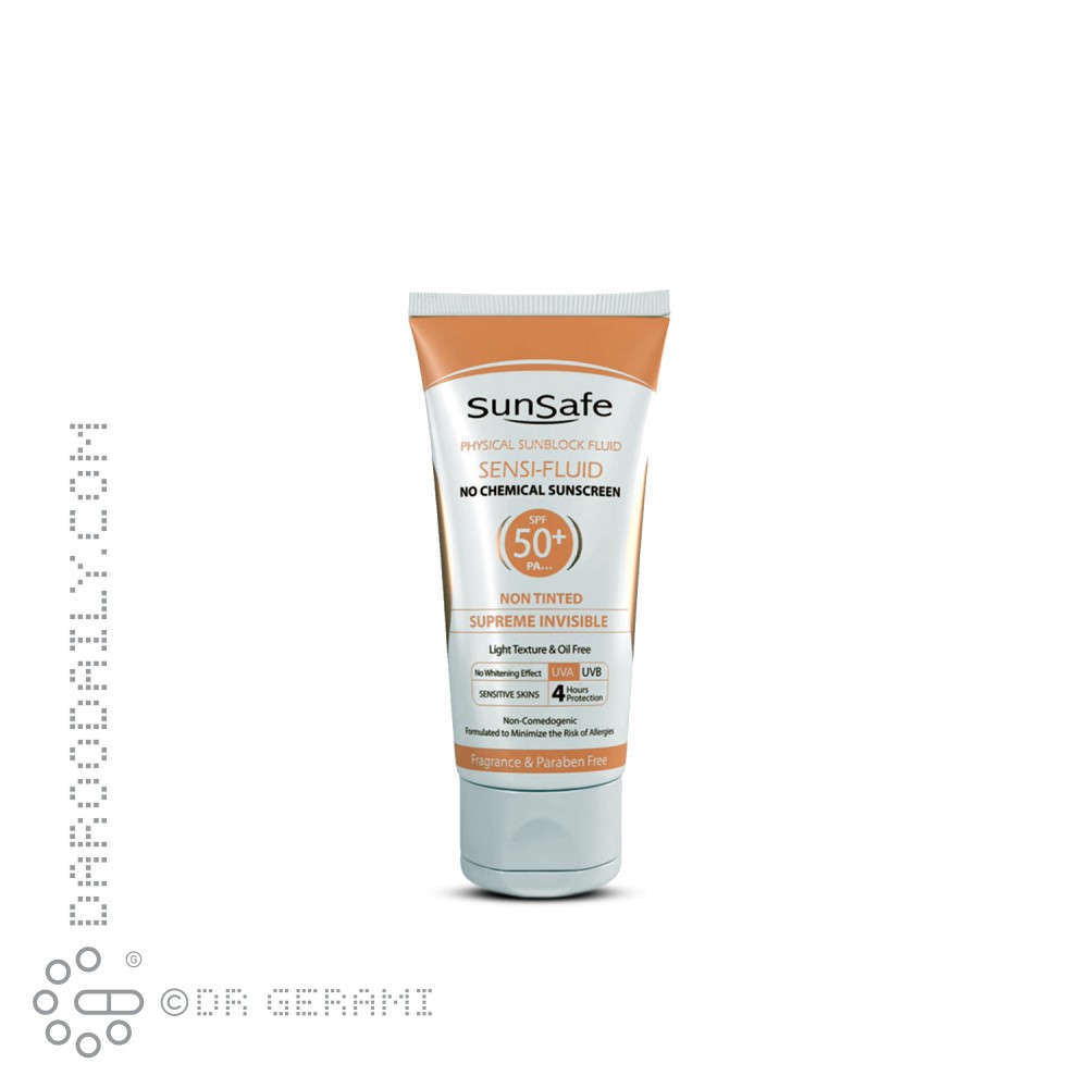 کرم ضد آفتاب رنگی پوست حساس SPF50 سان سیف ۵۰ میلی لیتری