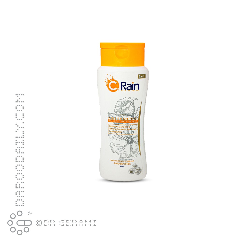 شامپو موهای رنگ شده  2 در 1 سی رین 400 گرمی