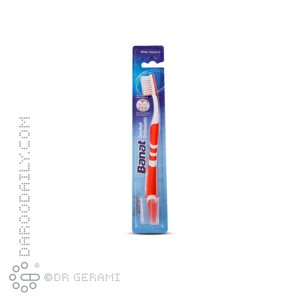 مسواک ارتودنسی برس متوسط مدل Care Dent بنات