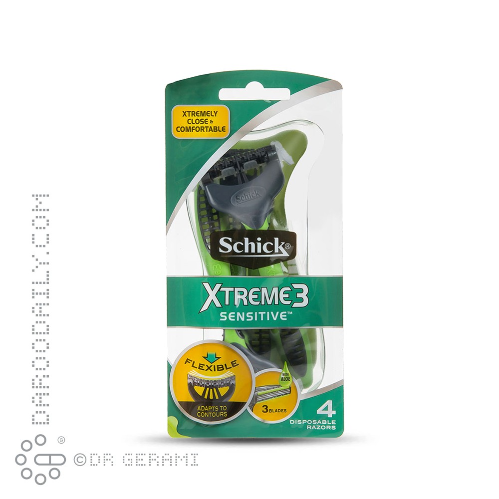 خود تراش 3 لبه آقایان مدل Xtreme 3 شیک 4 عددی