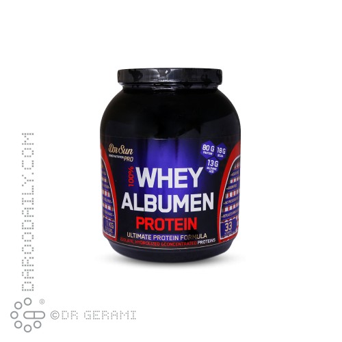 پودر پروتئین وی آلبومین شکلاتی دکتر سان ۱۰۰۰ گرمی