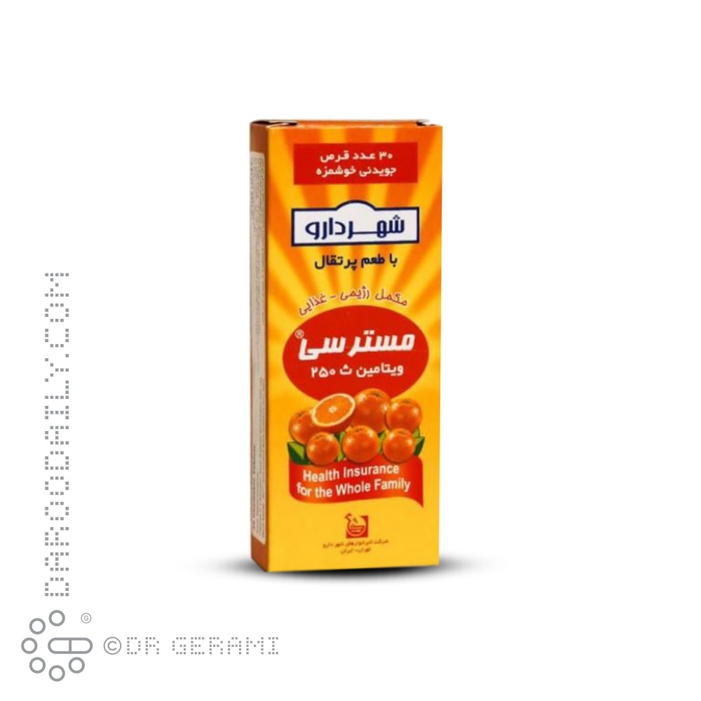 قرص جویدنی ویتامین C شهر دارو 30 عددی