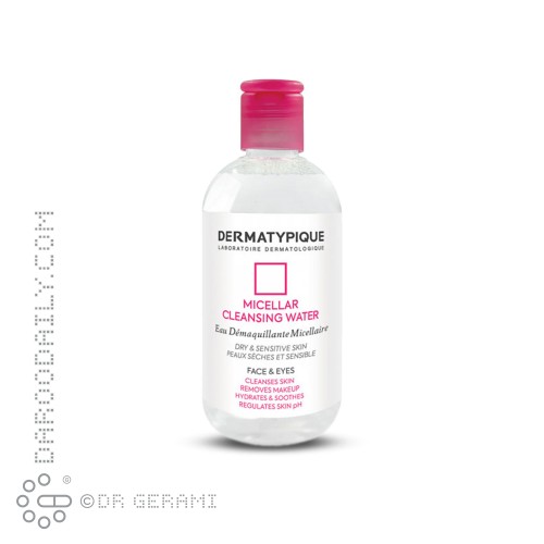 محلول میسلار واتر پاک کننده آرایش پوست خشک و حساس درماتیپیک 250 میلی لیتری