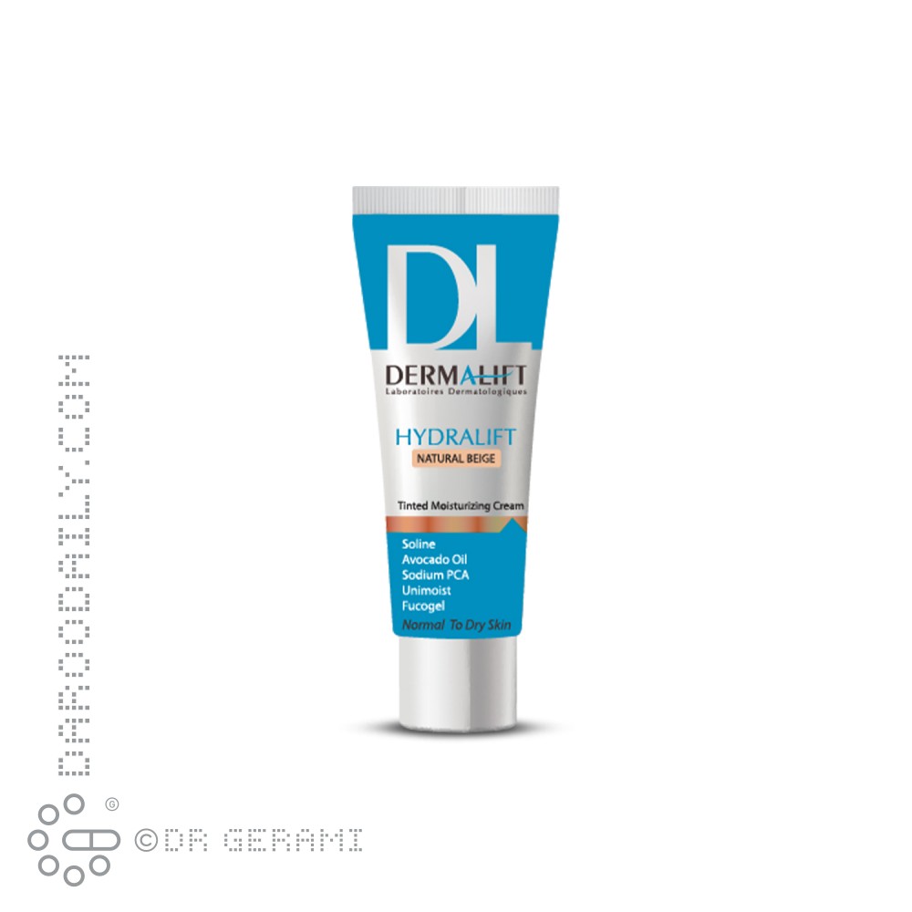 کرم مرطوب کننده بژ طبیعی پوست معمولی تا خشک مدل Hydralift درمالیفت 40 میلی لیتری