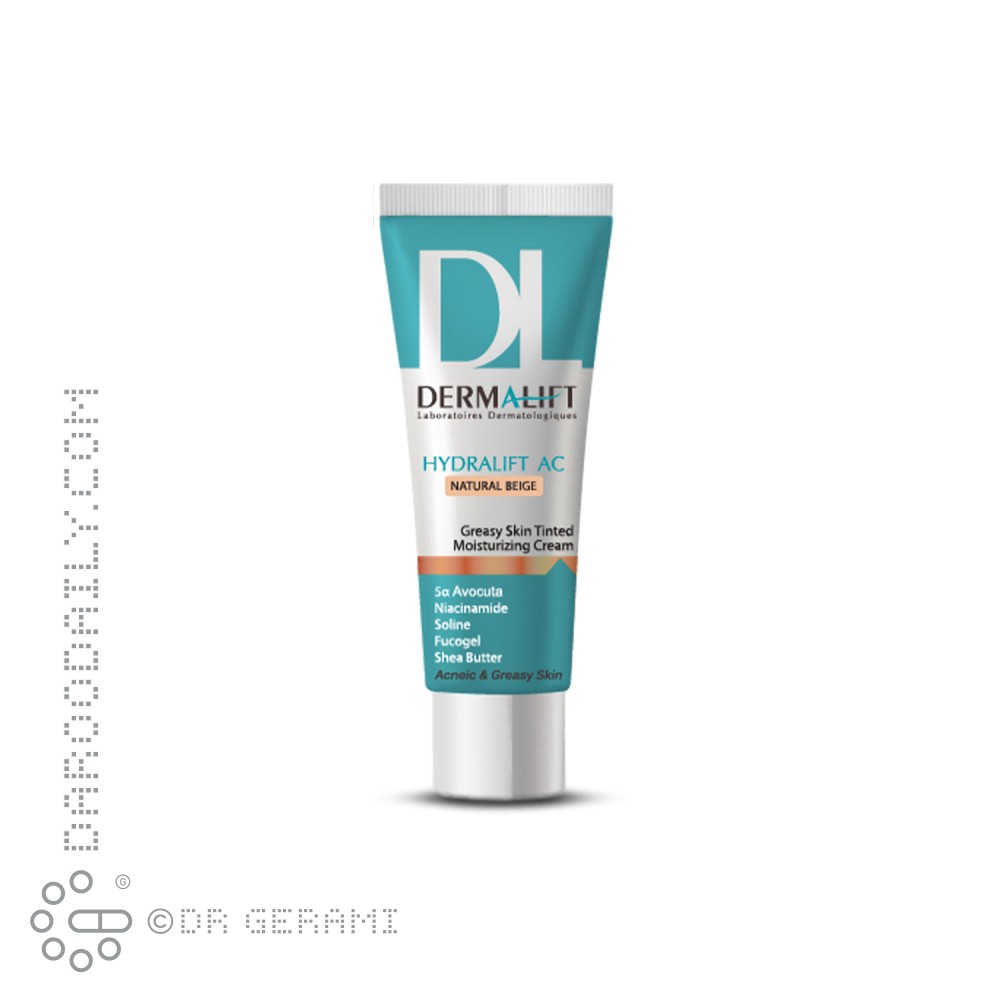 کرم مرطوب کننده بژ طبیعی پوست چرب مدل Hydralift AC درمالیفت 40 میلی لیتری