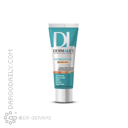 کرم مرطوب کننده بژ طبیعی پوست چرب مدل Hydralift AC درمالیفت 40 میلی لیتری