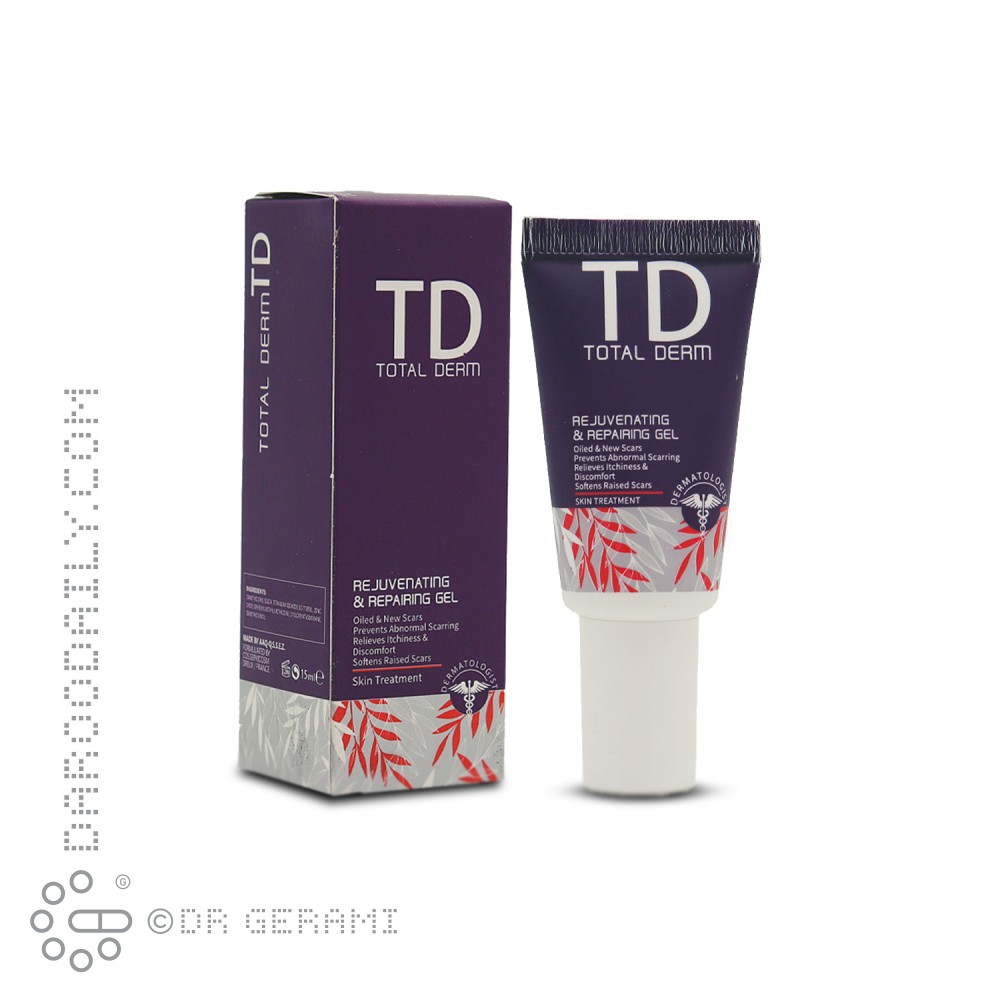 ژل ترمیم کننده پوست توتال درم 15 میلی لیتری