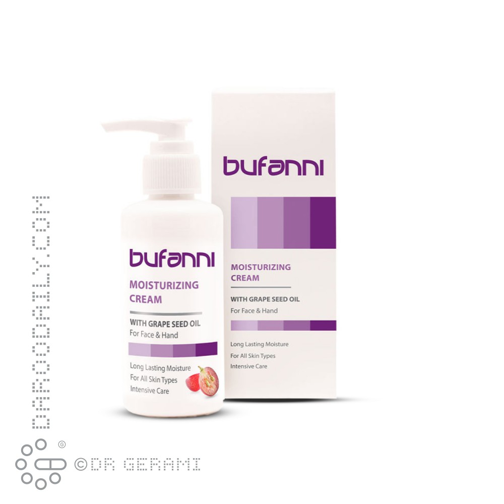 کرم مرطوب کننده پوست حاوی روغن هسته انگور بوفانی 150 میلی لیتری