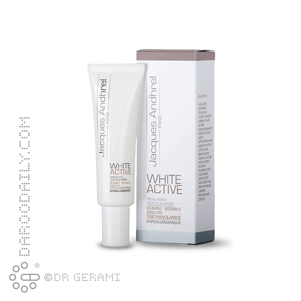 کرم ضد لک و روشن کننده مدل White Active ژاک آندرل پاریس 30 میلی لیتری