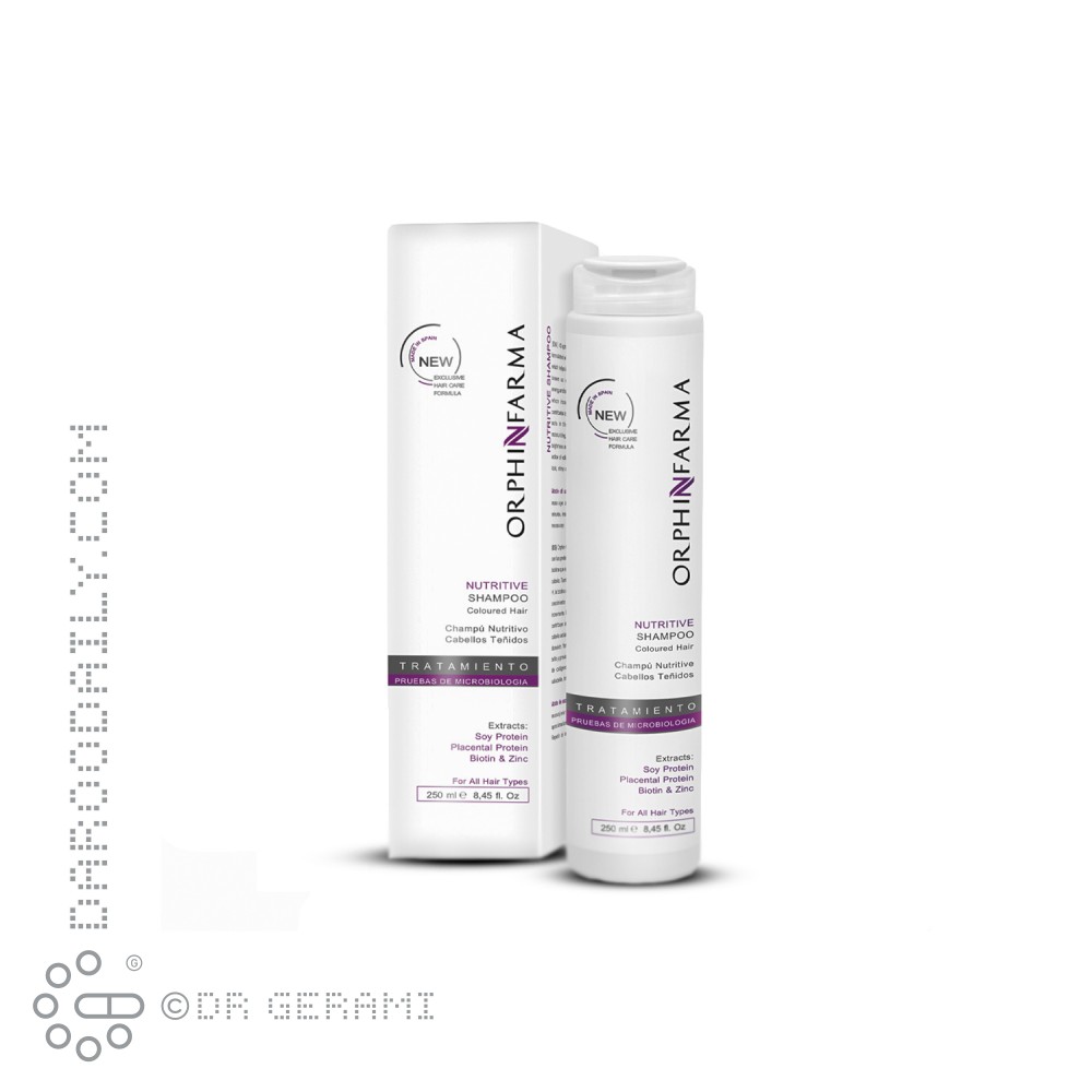 شامپو مغذی موهای رنگ شده اورفین فارما 250 میلی لیتری