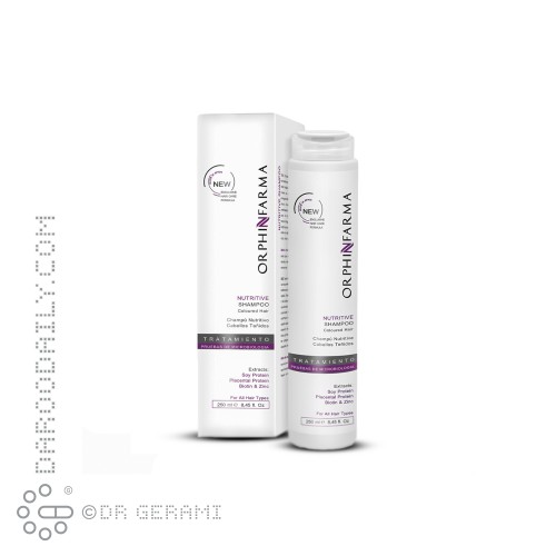 شامپو مغذی موهای رنگ شده اورفین فارما 250 میلی لیتری