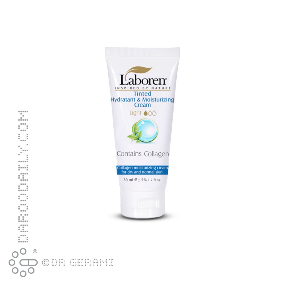 کرم مرطوب کننده و آبرسان رنگی روشن پوست خشک حاوی کلاژن لابورن 50 میلی لیتری