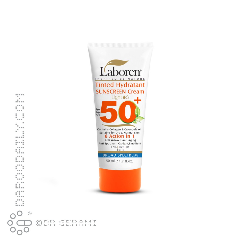 کرم ضد آفتاب روشن 6in1 پوست خشک SPF50 لابورن 50 میلی لیتری
