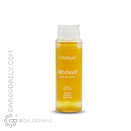ژل شستشو پوست های کدر مدل Whitevit ویتالیر 200 میلی لیتری