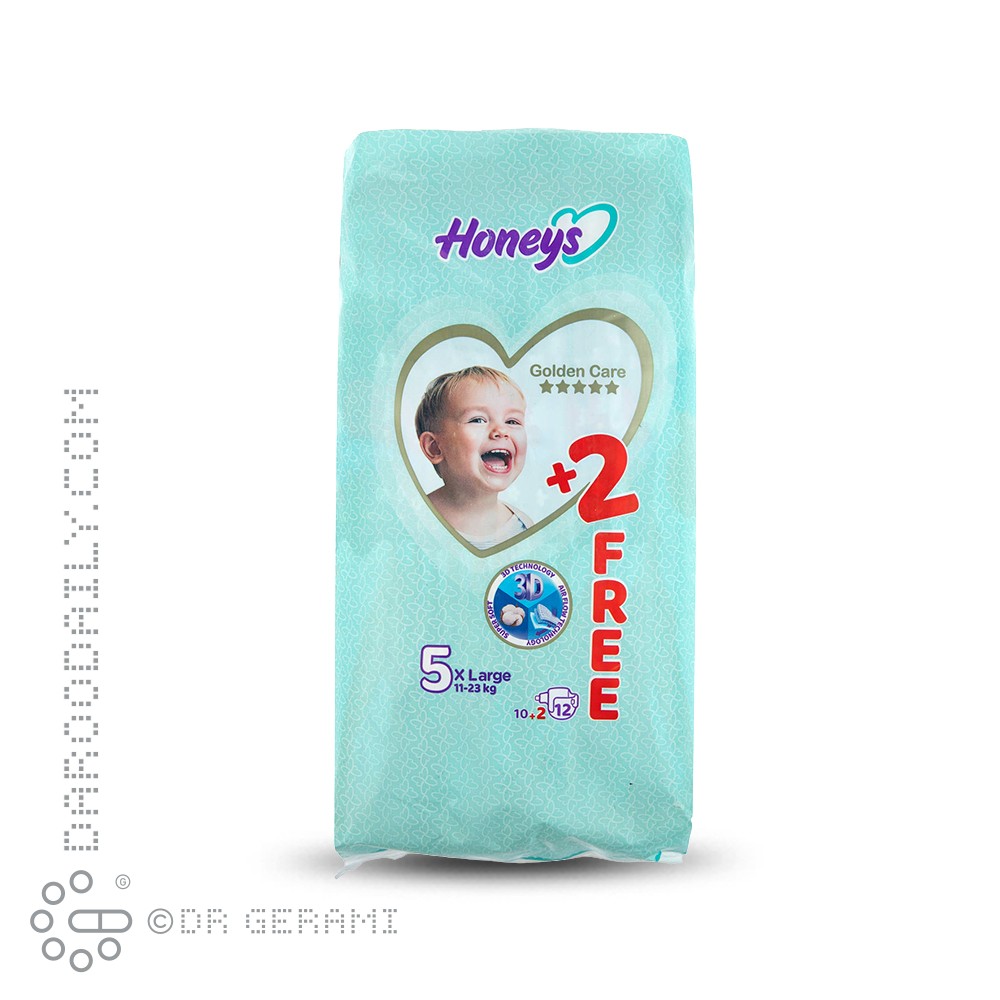 پوشک کامل کودک سایز 5 هانیز 12 عددی