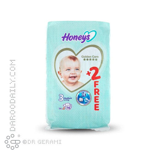 پوشک کامل کودک سایز 3 هانیز 16 عددی