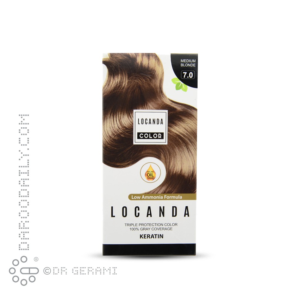 کیت رنگ مو بلوند متوسط سری طبیعی لوکاندا شماره 7.0