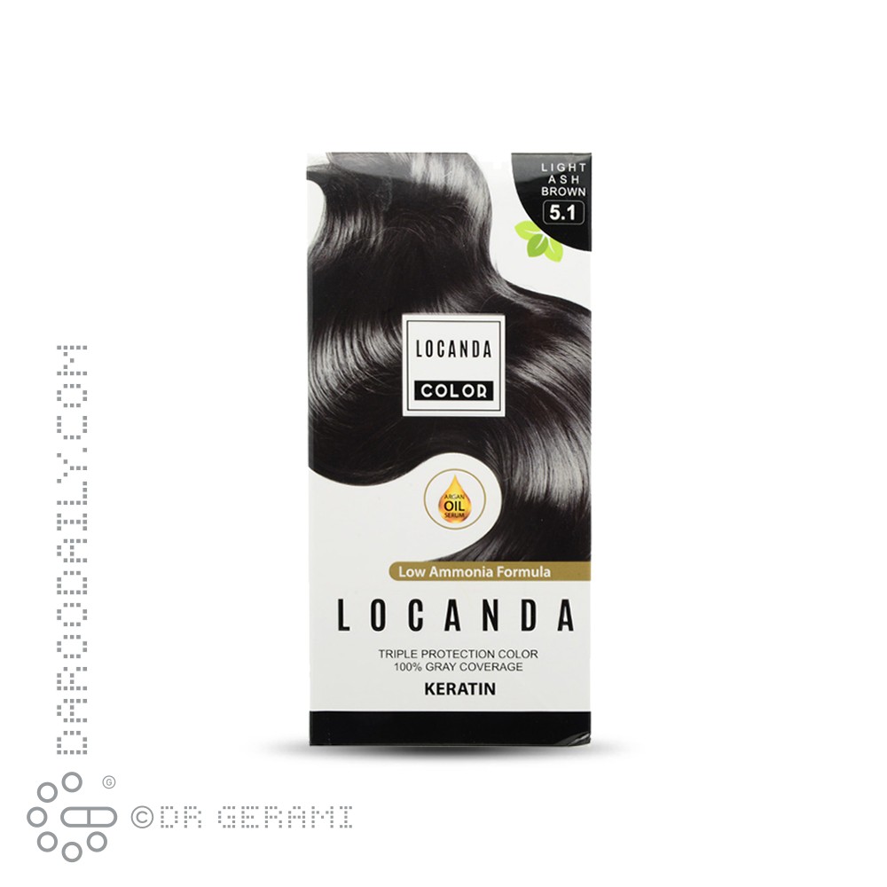 کیت رنگ مو قهوه ای خاکستری روشن سری خاکستری لوکاندا شماره 5.1