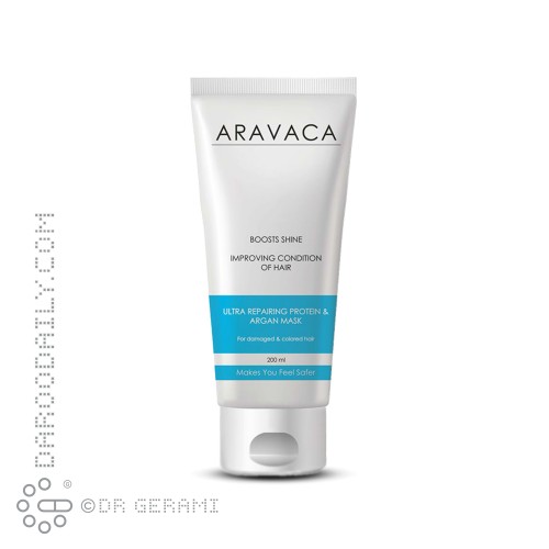 ماسک ترمیم کننده موهای آسیب دیده حاوی پروتئین و آرگان آراواکا 200 میلی لیتری