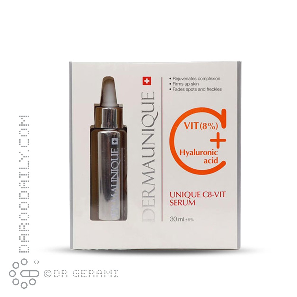 سرم 8 درصد ویتامین C و هیالورونیک اسید درمایونیک 30 میلی لیتری