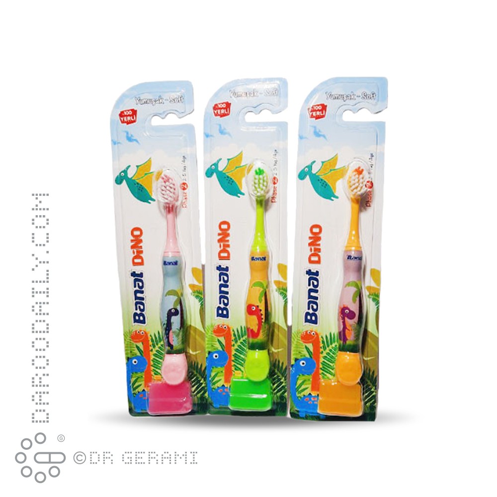مسواک کودک برس نرم مدل Dino بنات