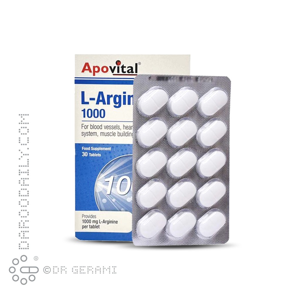 قرص ال آرژنین 1000 میلی گرمی آپوویتال 30 عددی