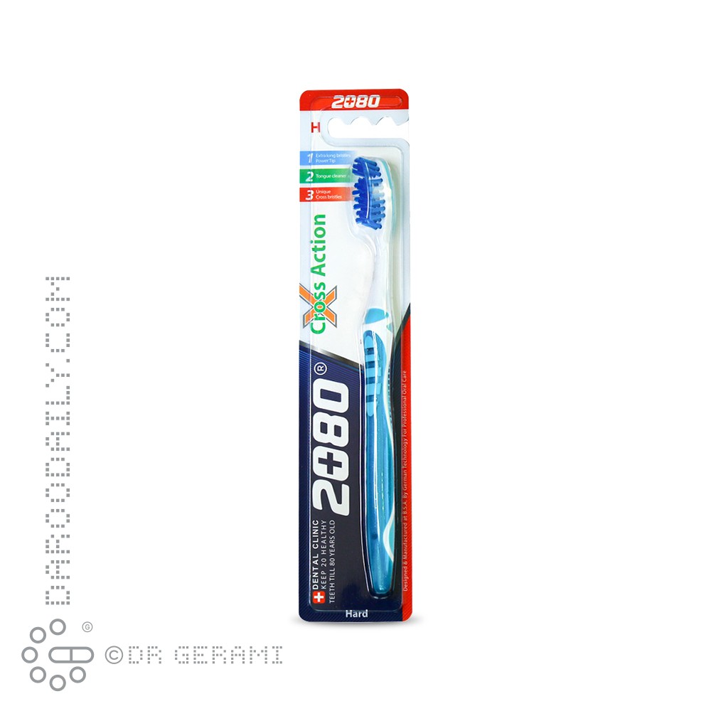 مسواک بزرگسال با برس متوسط مدل کراس اکشن 2080