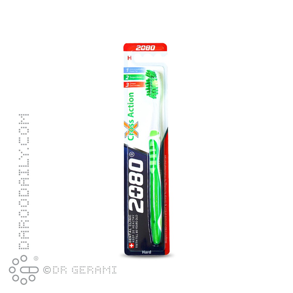 مسواک بزرگسال با برس متوسط مدل کراس اکشن 2080