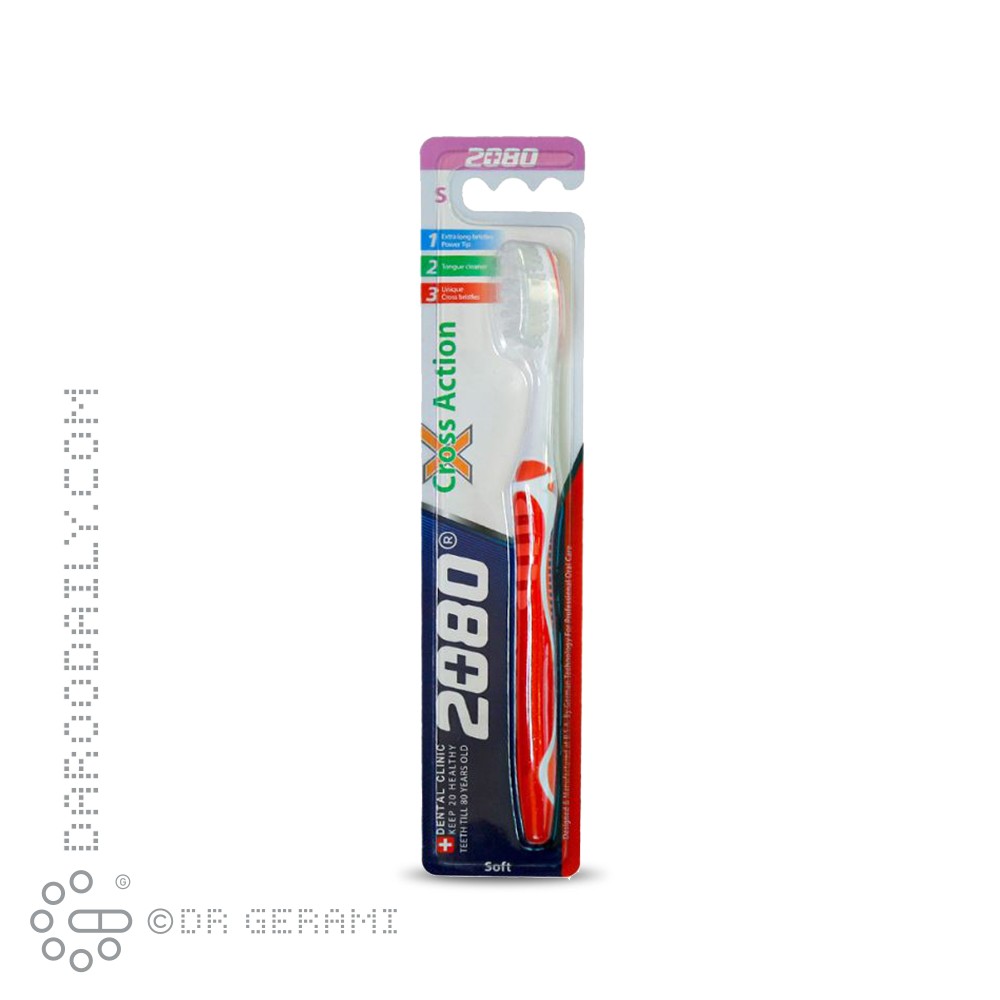 مسواک بزرگسال با برس نرم مدل کراس اکشن 2080
