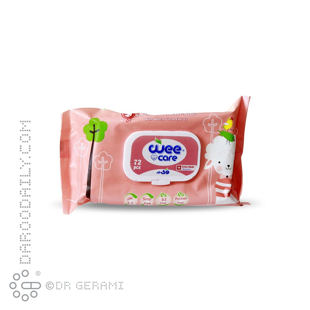 دستمال مرطوب کودک حاوی روغن بادام وی کر 72 عددی