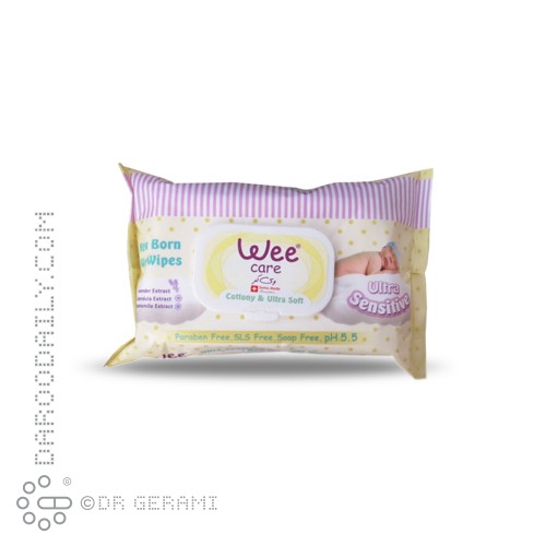 دستمال مرطوب نوزاد مدل New Born وی کر 63 عددی