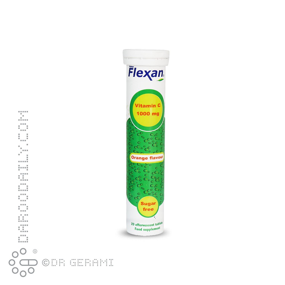 قرص جوشان 1000 میلی گرمی ویتامین C فلکسان فیشر 20 عددی
