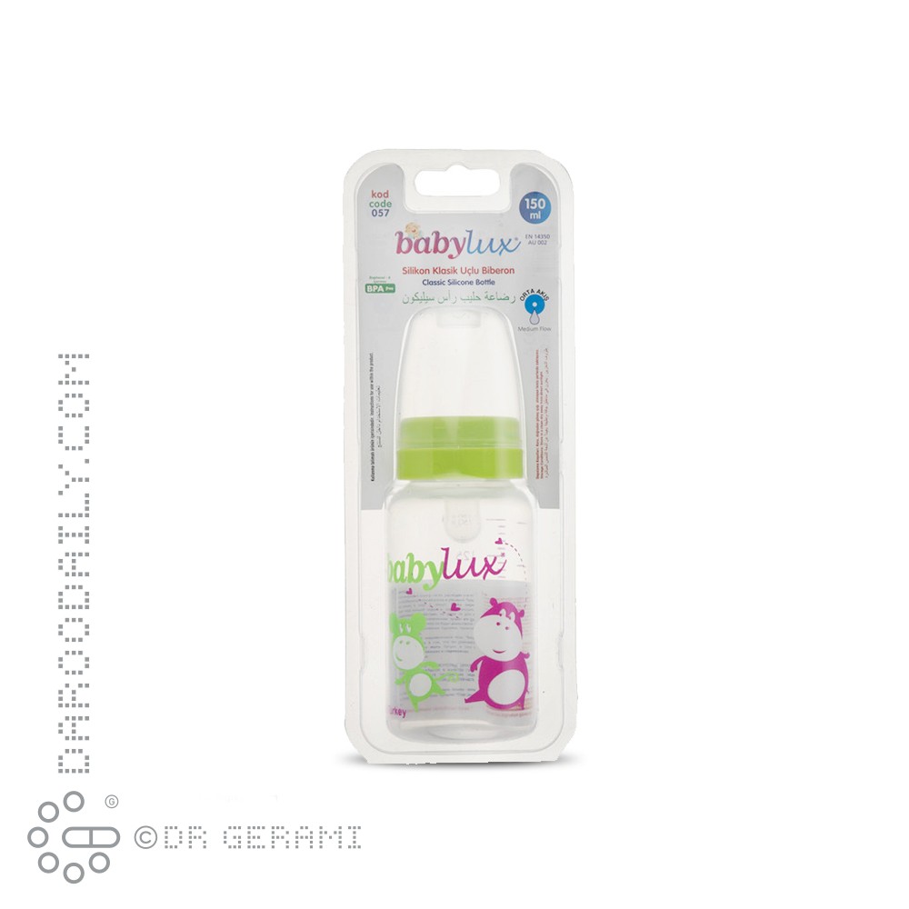 شیشه شیر پروپیلین شفاف بی بی لوکس 150 میلی لیتری کد 057