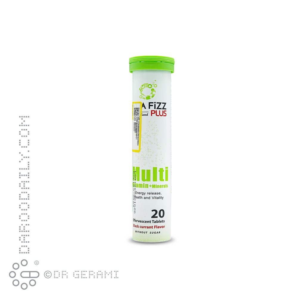 قرص جوشان مولتی ویتامین پلاس مینرال لیمویی ویتافیز پلاس 20 عددی