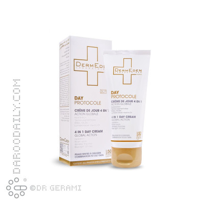 کرم روز پوست های مختلط تا چرب SPF50 درمدن 50 میلی لیتری