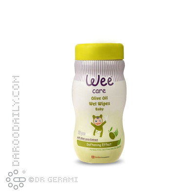 دستمال مرطوب کودک حاوی روغن زیتون و آلوئه ورا وی کر 70 عددی