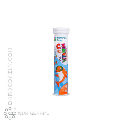 قرص جوشان 250 میلی گرمی ویتامین C کودکان نیچرز پلنتی 20 عددی