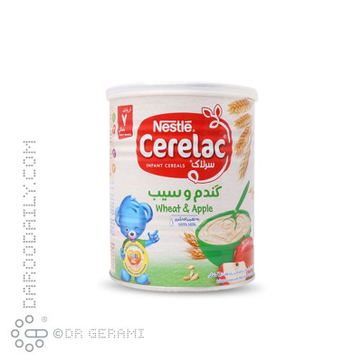 سرلاک گندم و سیب به همراه شیر نستله 400 گرمی