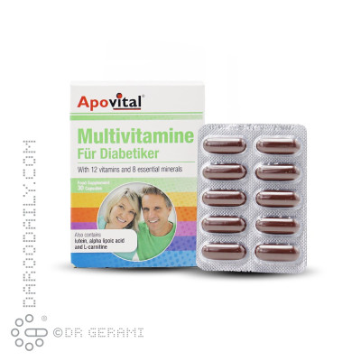کپسول مولتی ویتامین دیابتیک آپوویتال 30 عددی