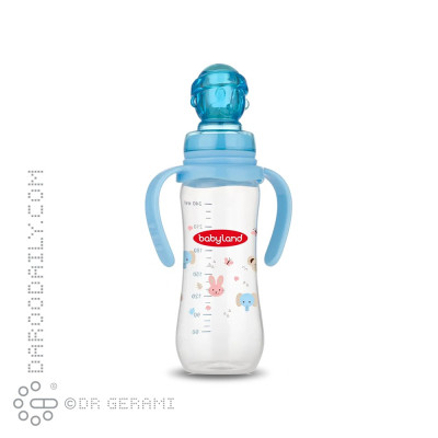 شیشه شیر ارتودنسی کلاسیک عروسکی با طرح ملوان آبی بی بی لند 240 میلی لیتری کد 503